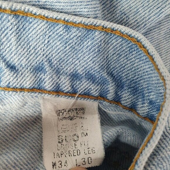 Vintage Levis Orange Tab 560 Loose Fit Tapered Leg Light Blue‎ Jeans Size 34x30 - Picture 3 of 10